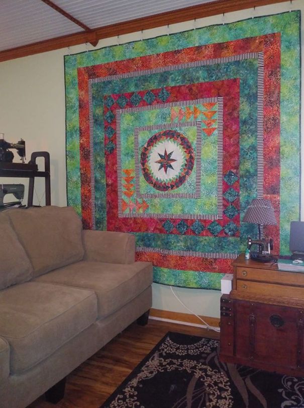 quilt on wall